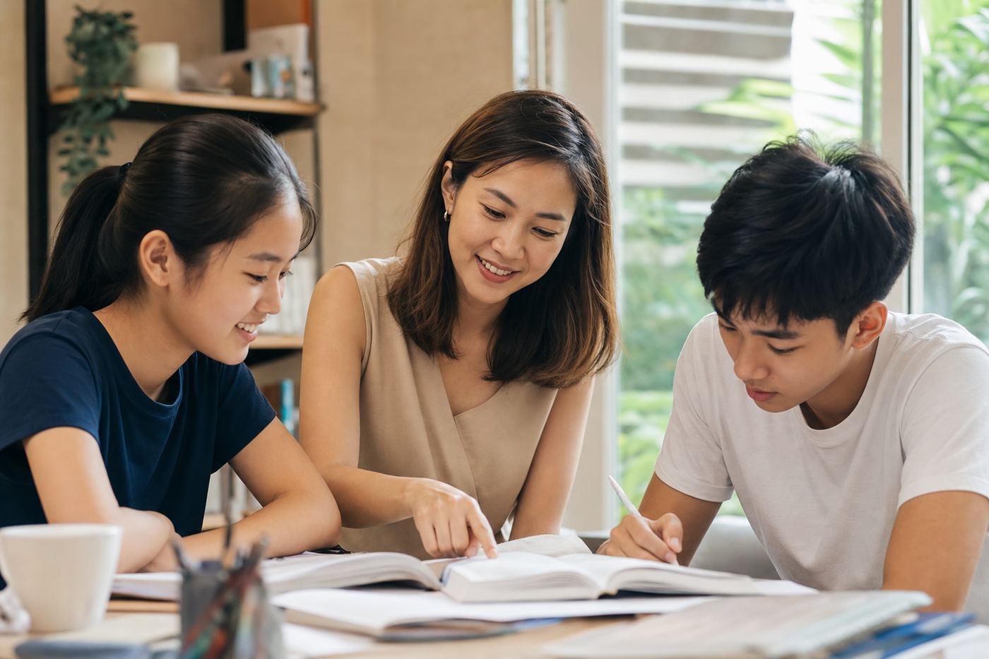 Tutor working with a student